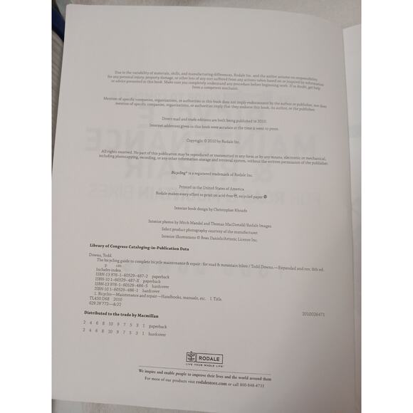 2010 The Bicycling Guide to Complete Bicycle Maintenance and Repair Todd Downs - Picture 7 of 16